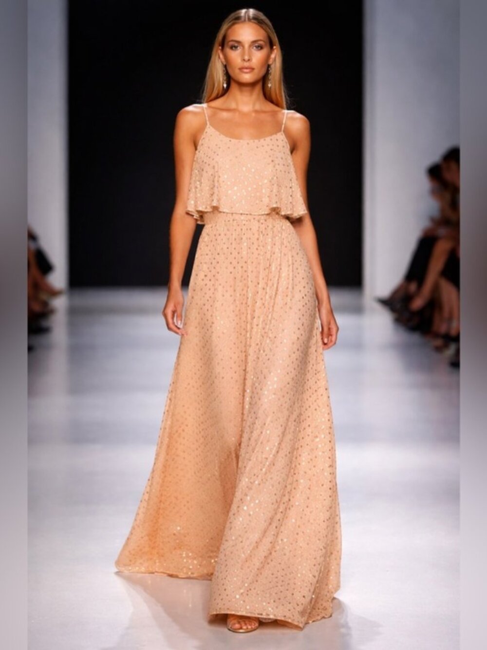 LuLu's Peach and Gold Maxi